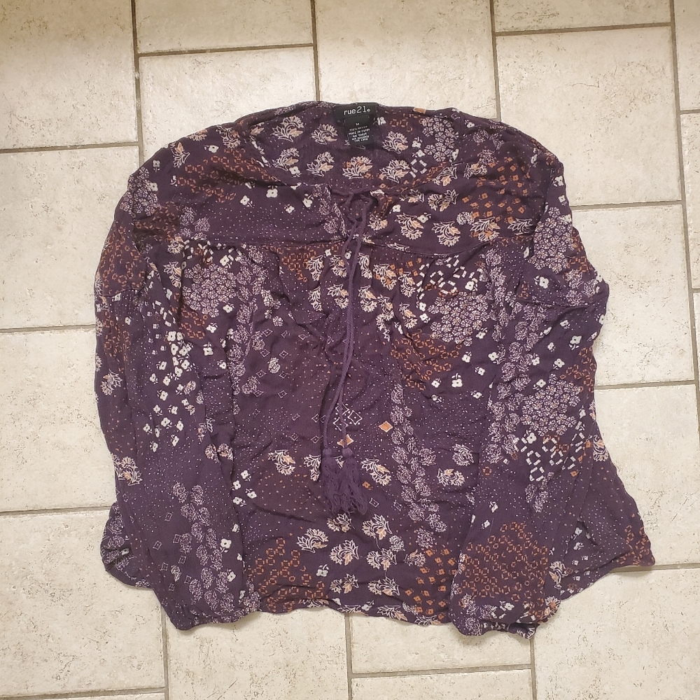 Cropped Pattern Blouse